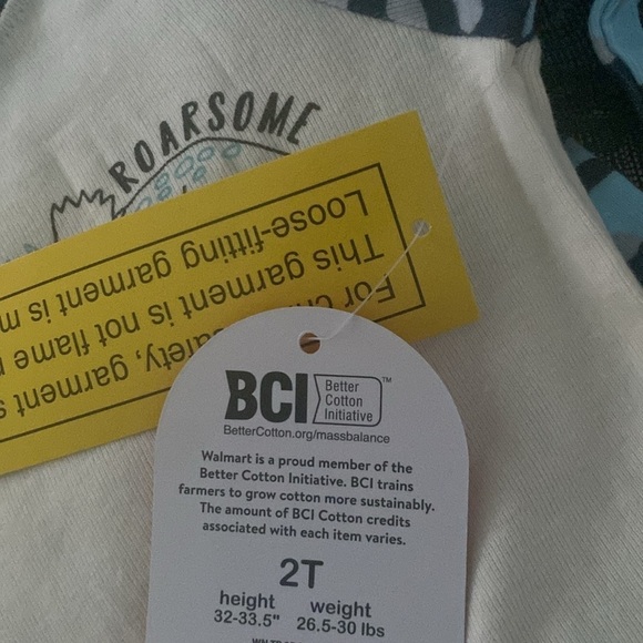 Wonder Nation Toddler Boys Cotton Long Sleeve Top Pajama Pants Set Size 2T - Picture 5 of 5